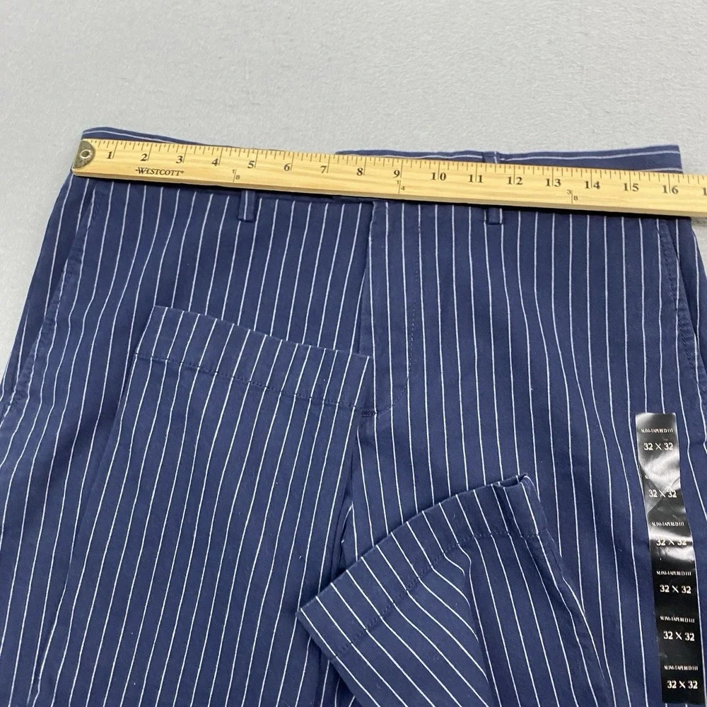 Banana Republic Pants Mens 32x32 Blue Chino Grayson Slim Tapered Fit Striped